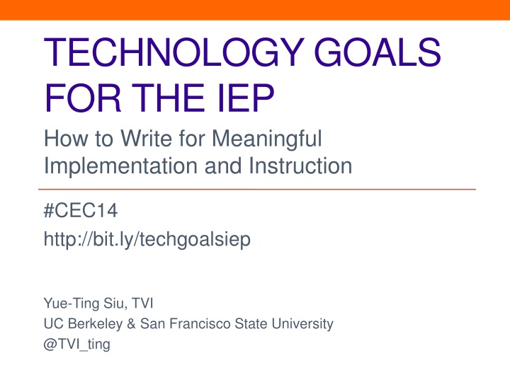 technology goals for the iep how to write