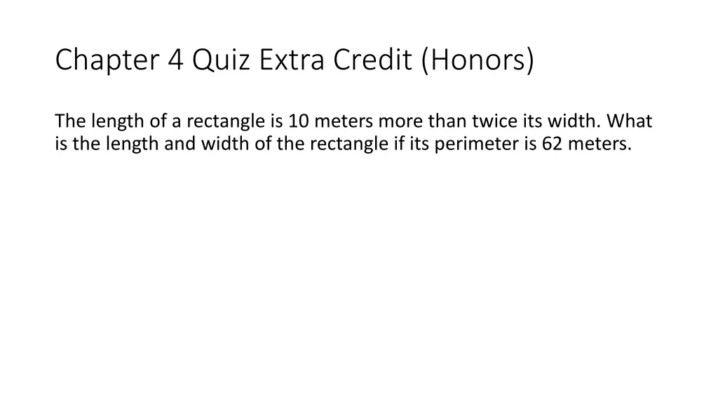 chapter 4 quiz extra credit honors