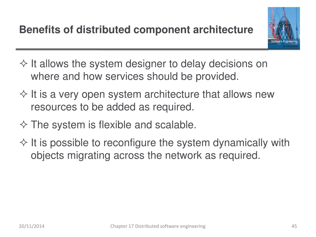 benefits of distributed component architecture