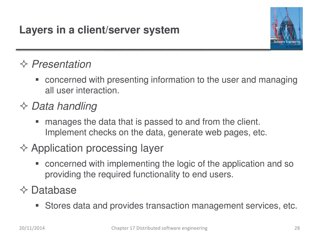 layers in a client server system