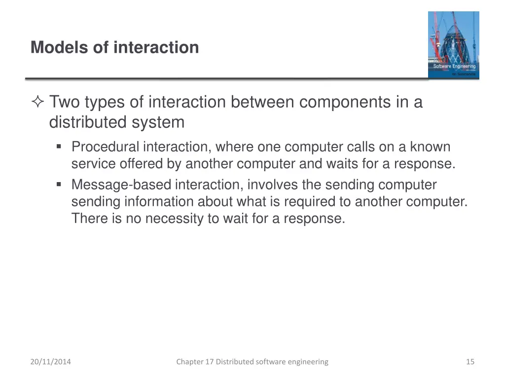 models of interaction