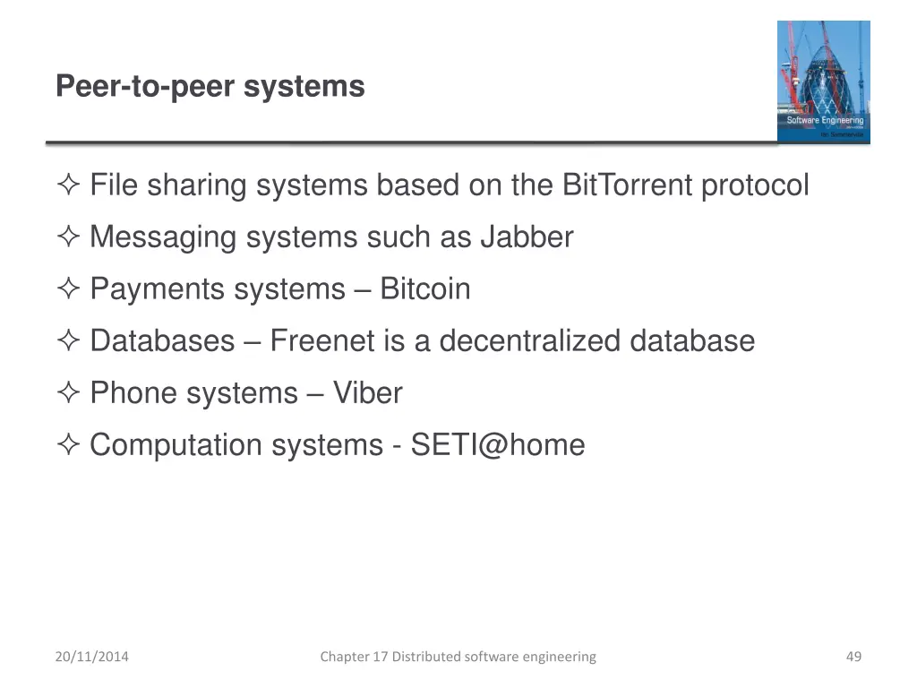 peer to peer systems