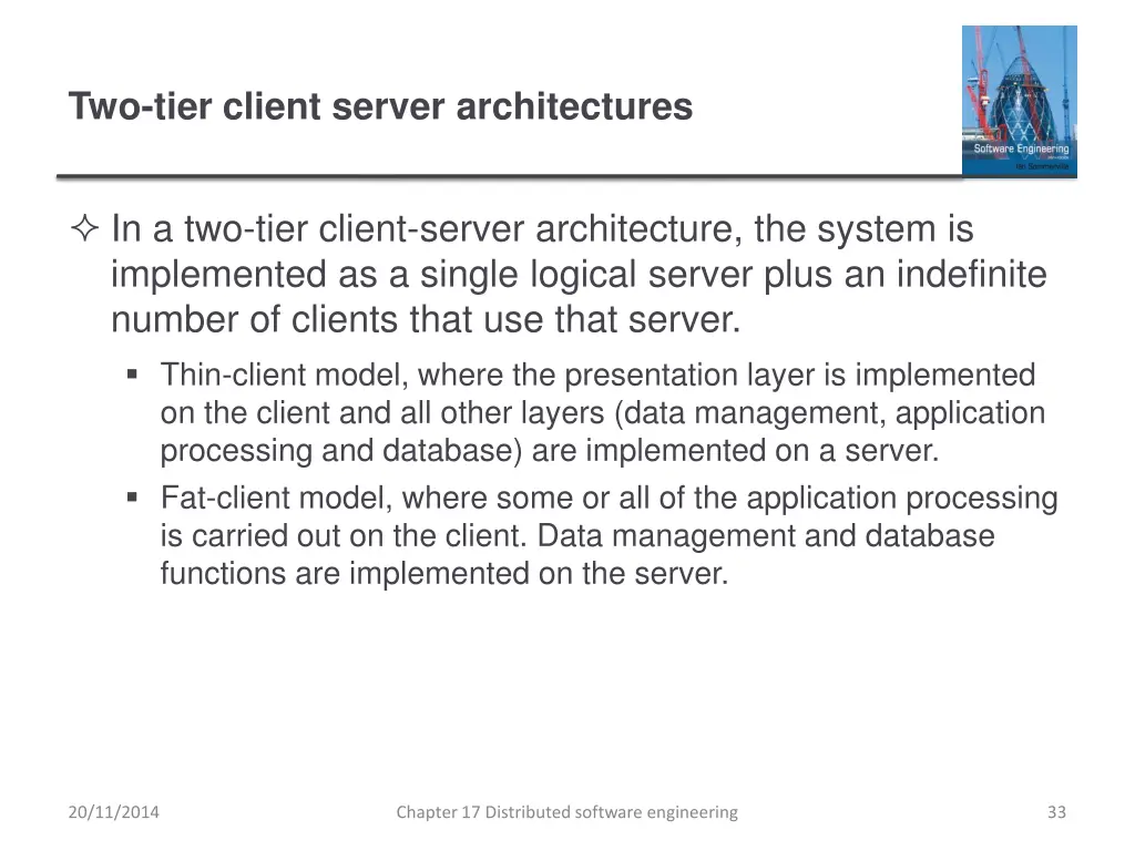 two tier client server architectures