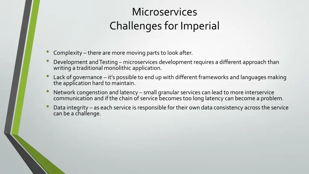 microservices challenges for imperial