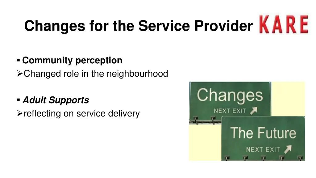 changes for the service provider 1