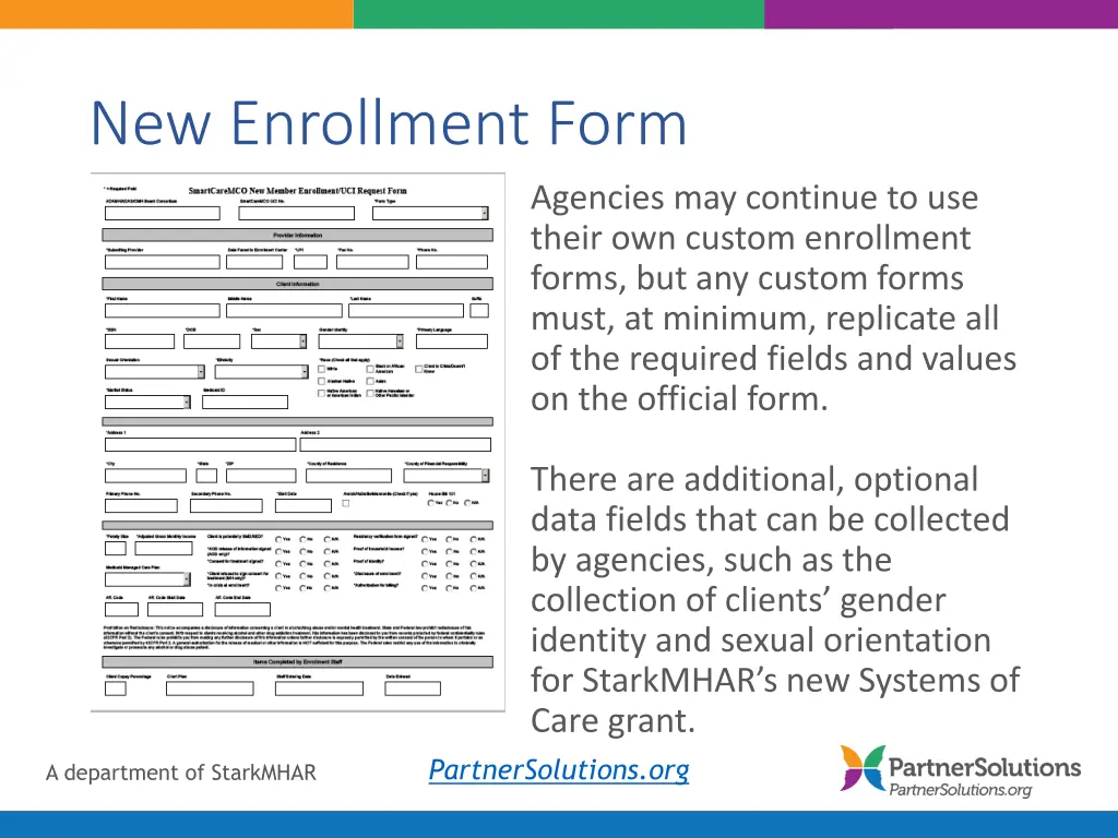 new enrollment form