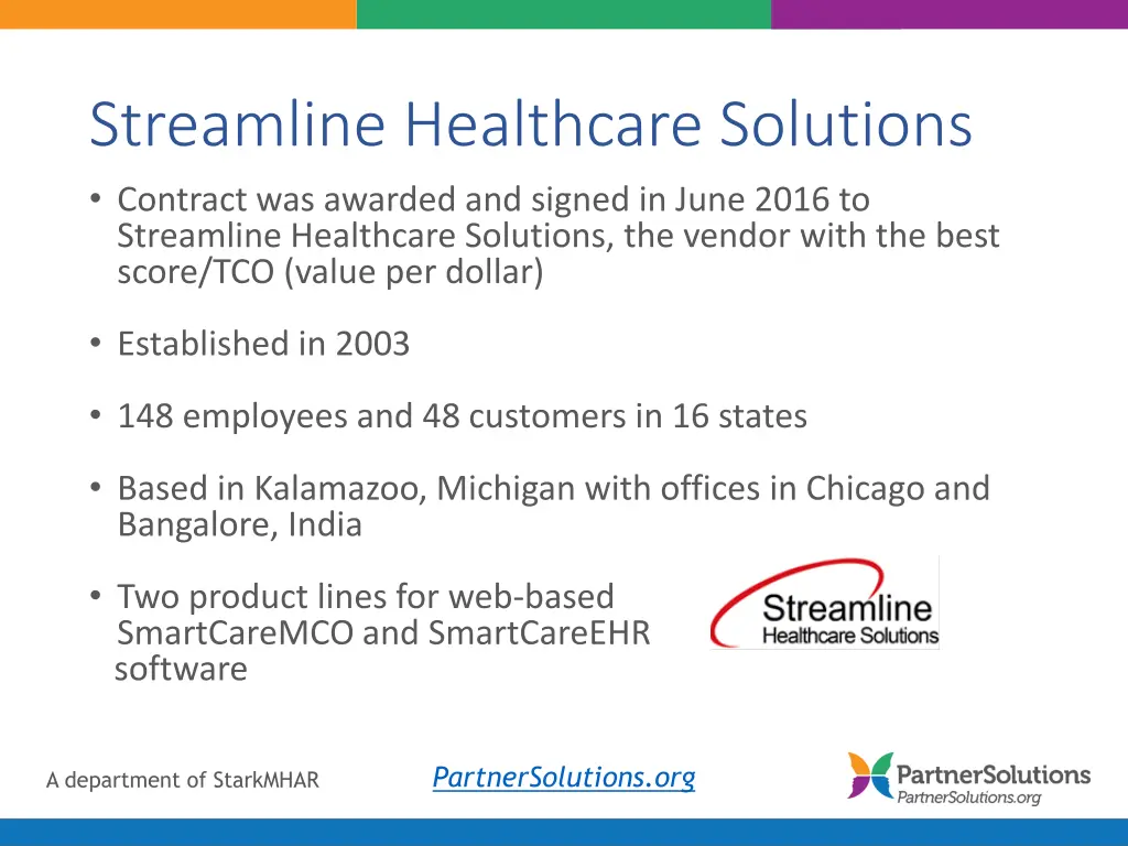 streamline healthcare solutions contract