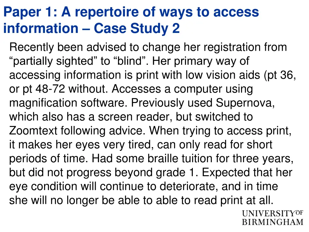 paper 1 a repertoire of ways to access 1