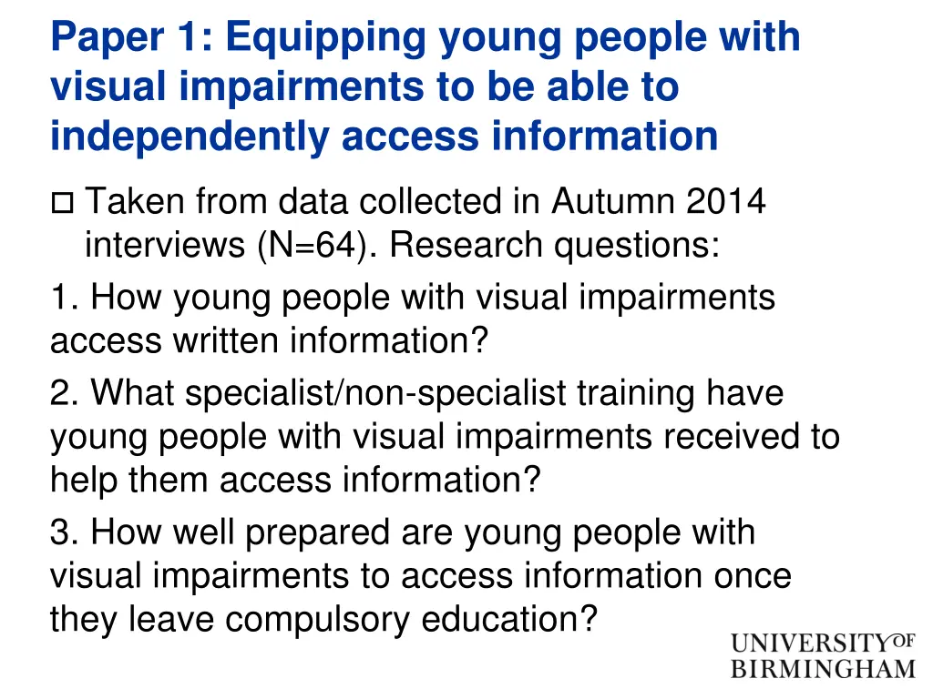 paper 1 equipping young people with visual