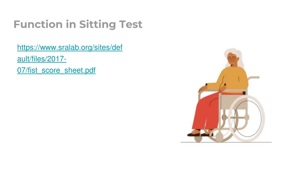 function in sitting test