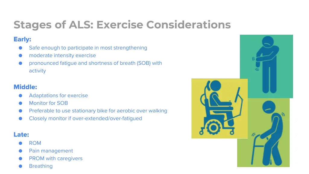 stages of als exercise considerations