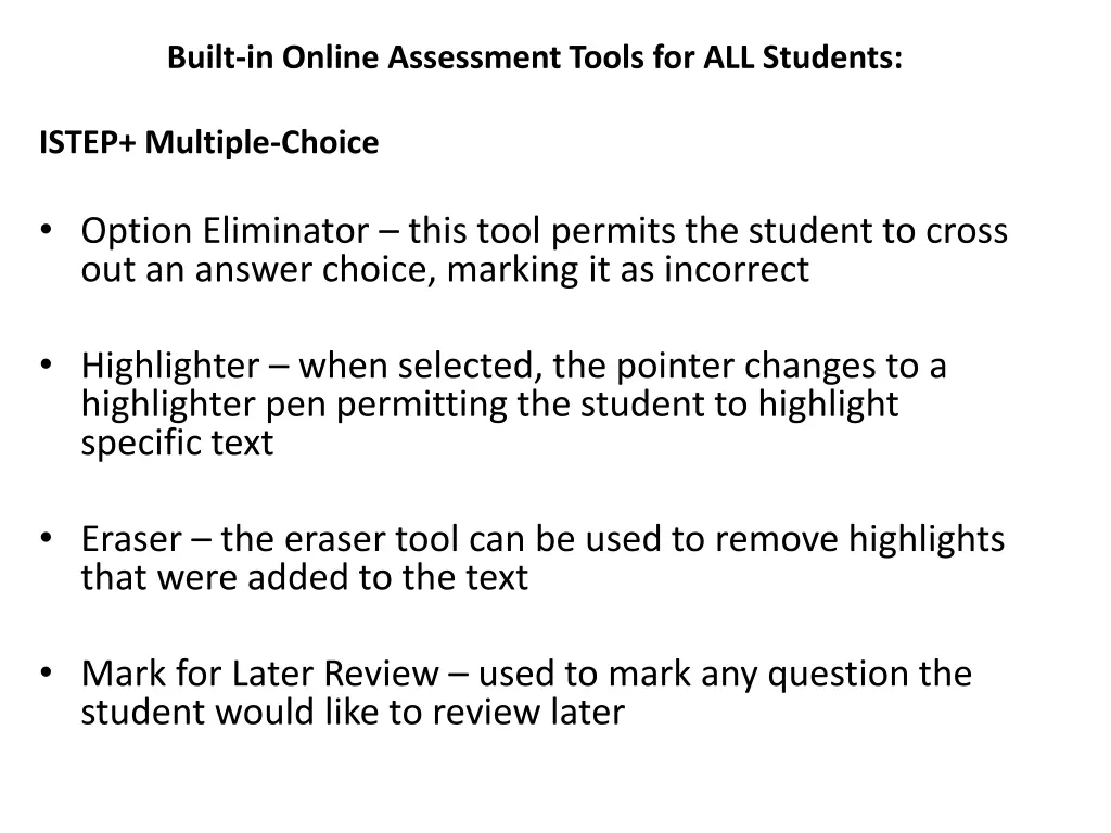 built in online assessment tools for all students 1