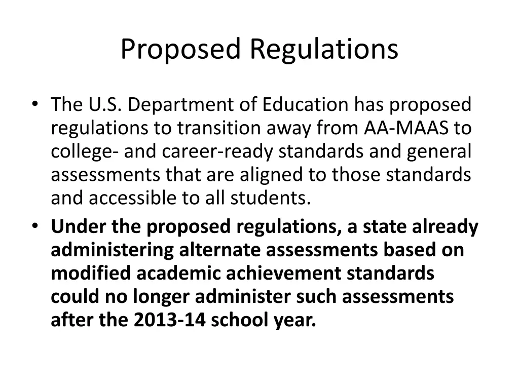 proposed regulations