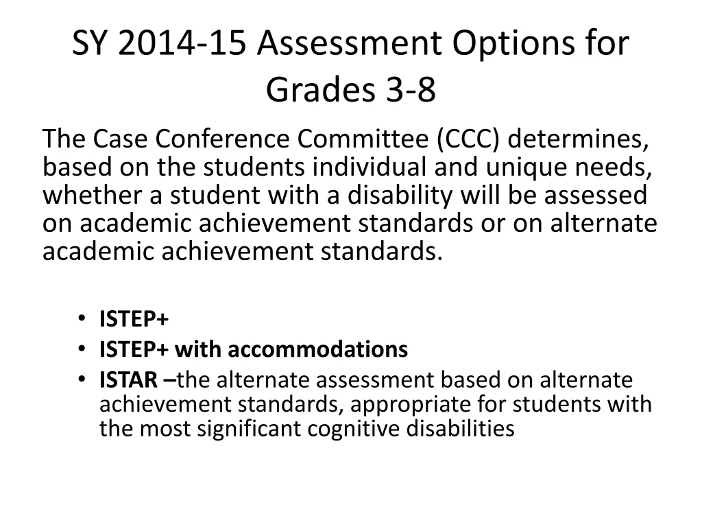 sy 2014 15 assessment options for grades