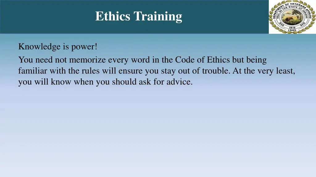 ethics training 2