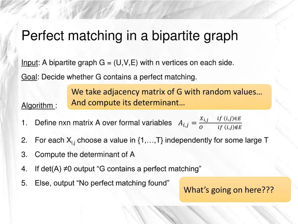 perfect matching in a bipartite graph 4