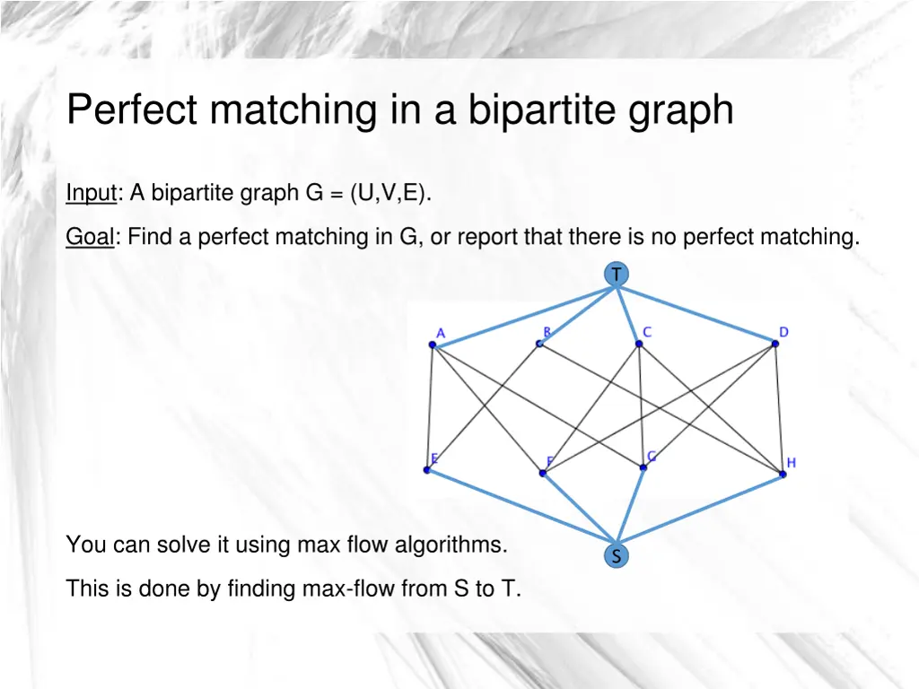 perfect matching in a bipartite graph