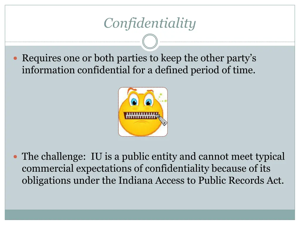 confidentiality