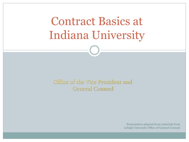 contract basics at indiana university