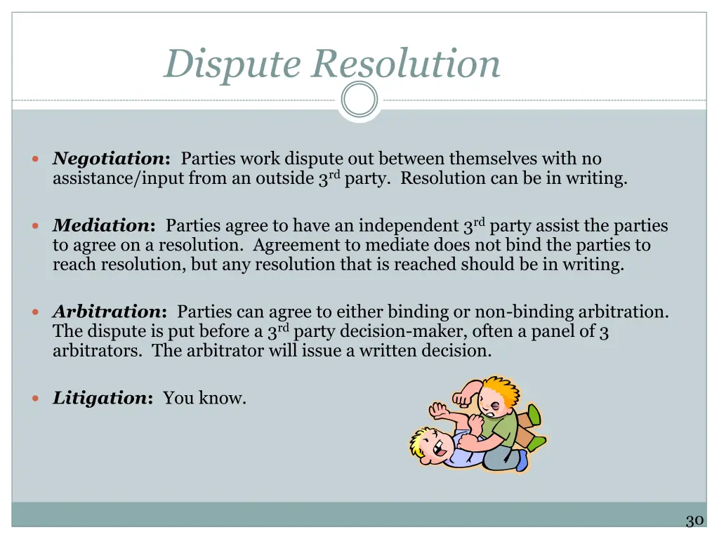 dispute resolution