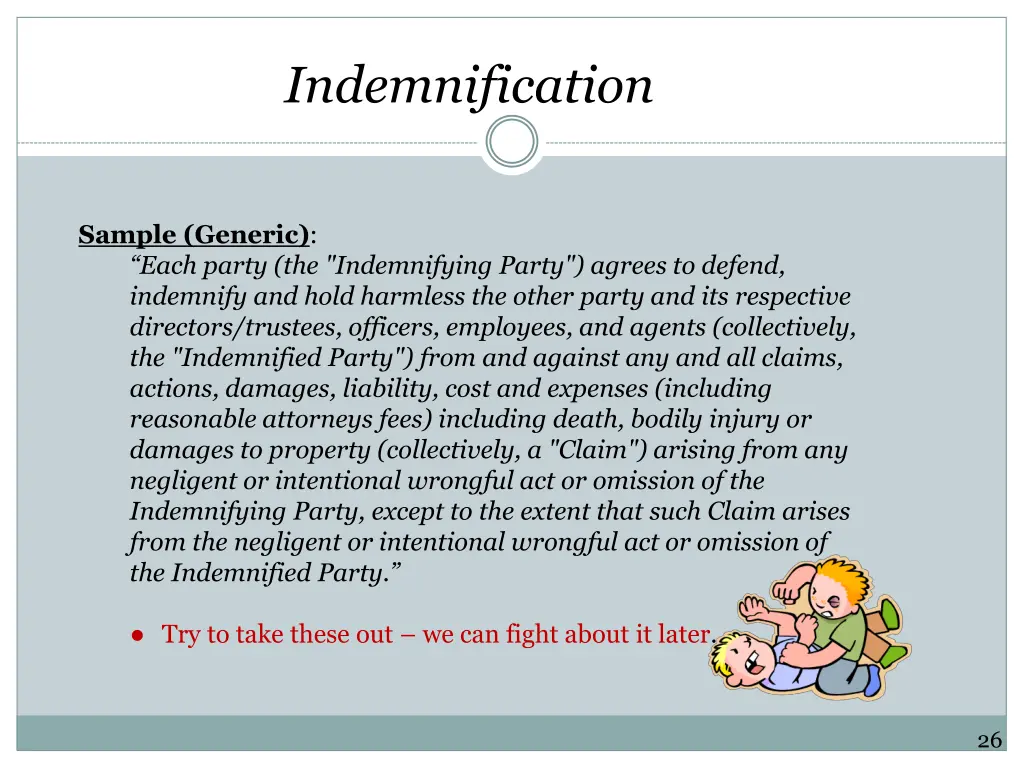 indemnification