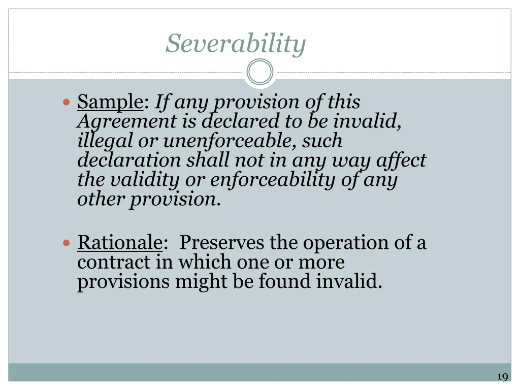 severability