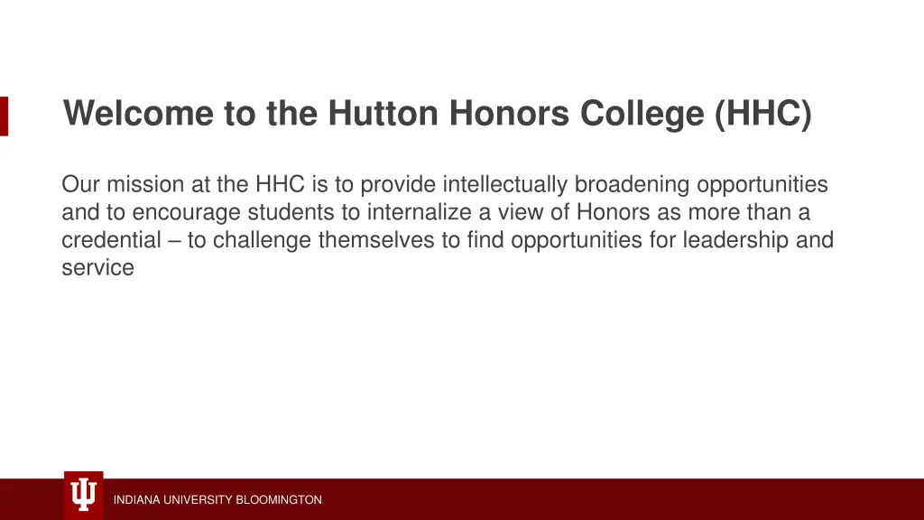 welcome to the hutton honors college hhc