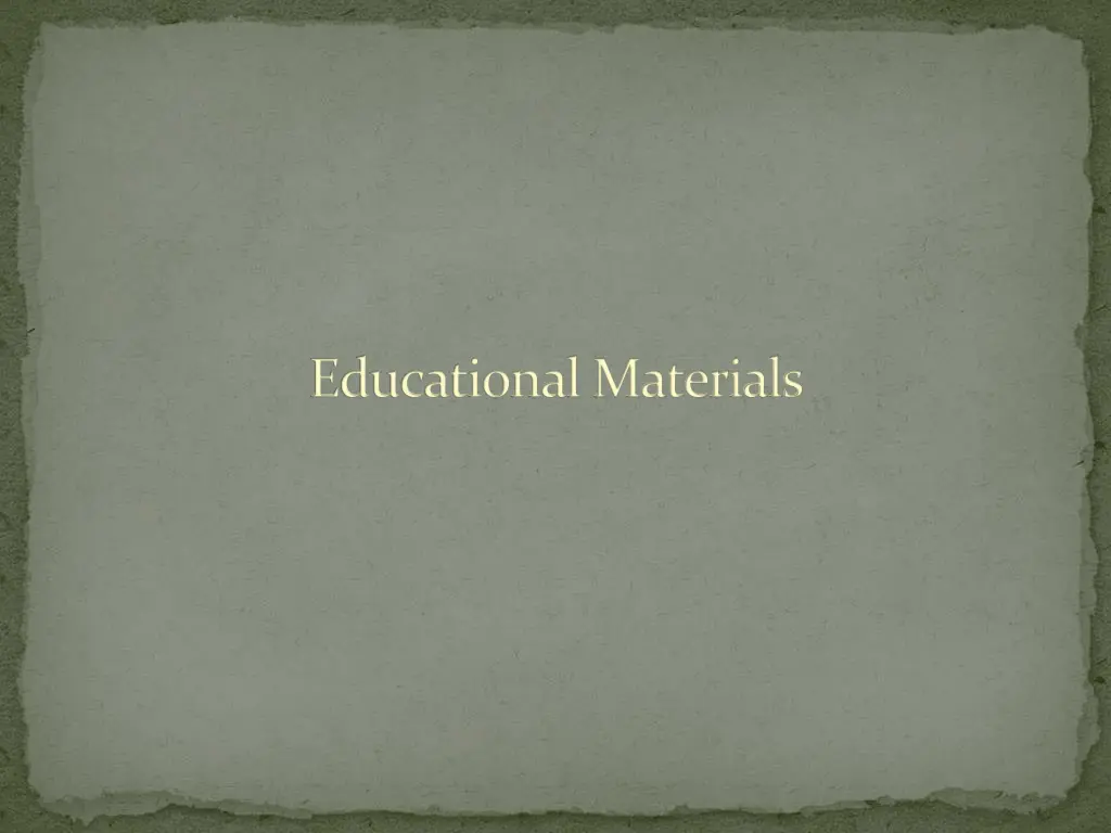 educational materials