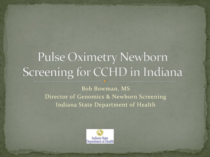 pulse oximetry newborn screening for cchd