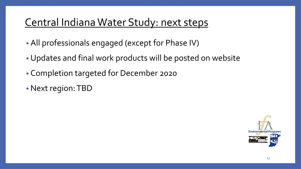 central indiana water study next steps