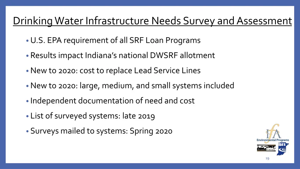 drinking water infrastructure needs survey