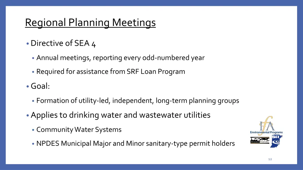 regional planning meetings