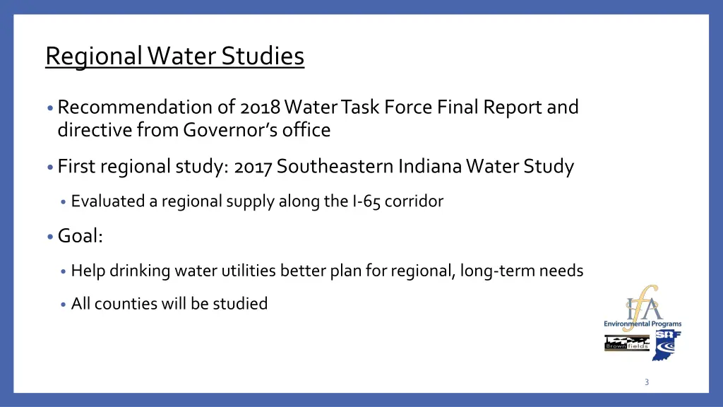 regional water studies