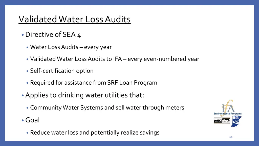 validated water loss audits