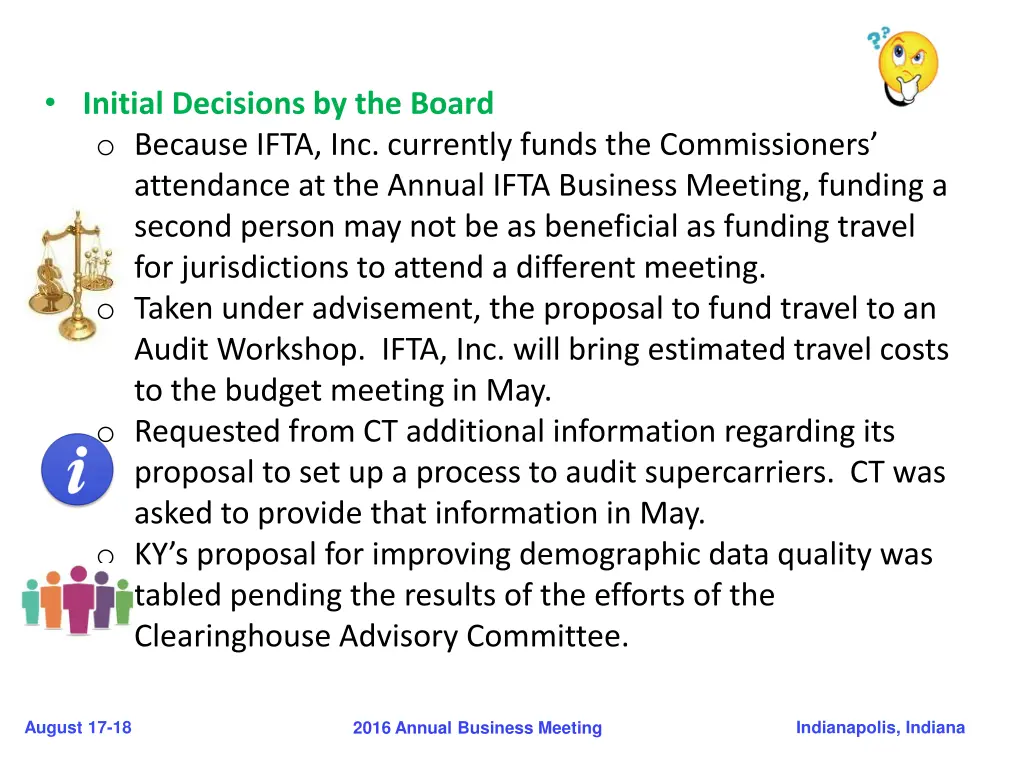 initial decisions by the board o because ifta