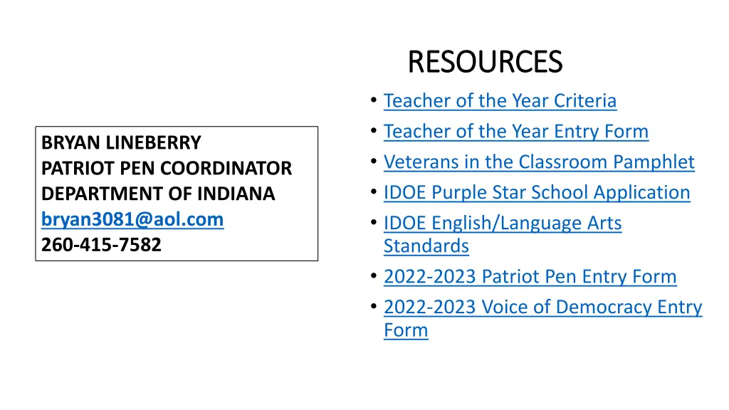 resources resources teacher of the year criteria