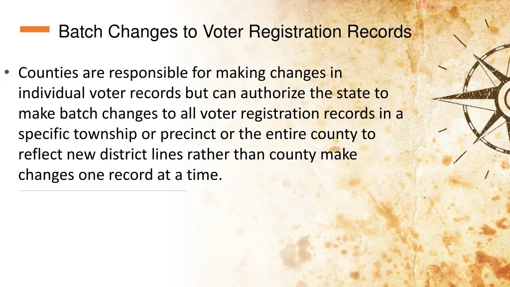 batch changes to voter registration records