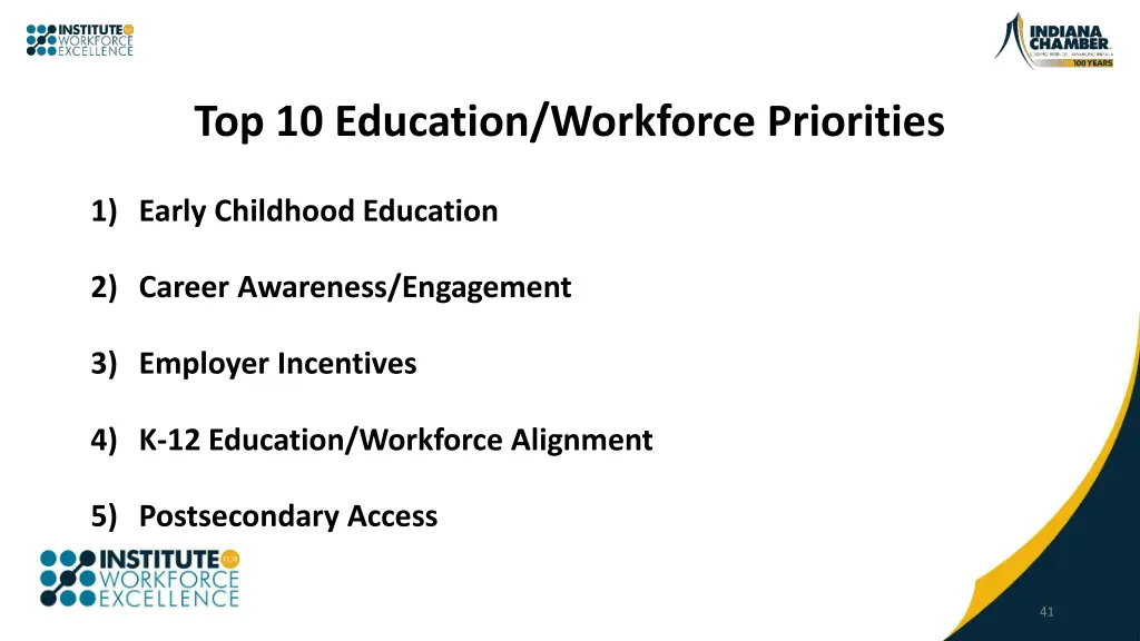 top 10 education workforce priorities