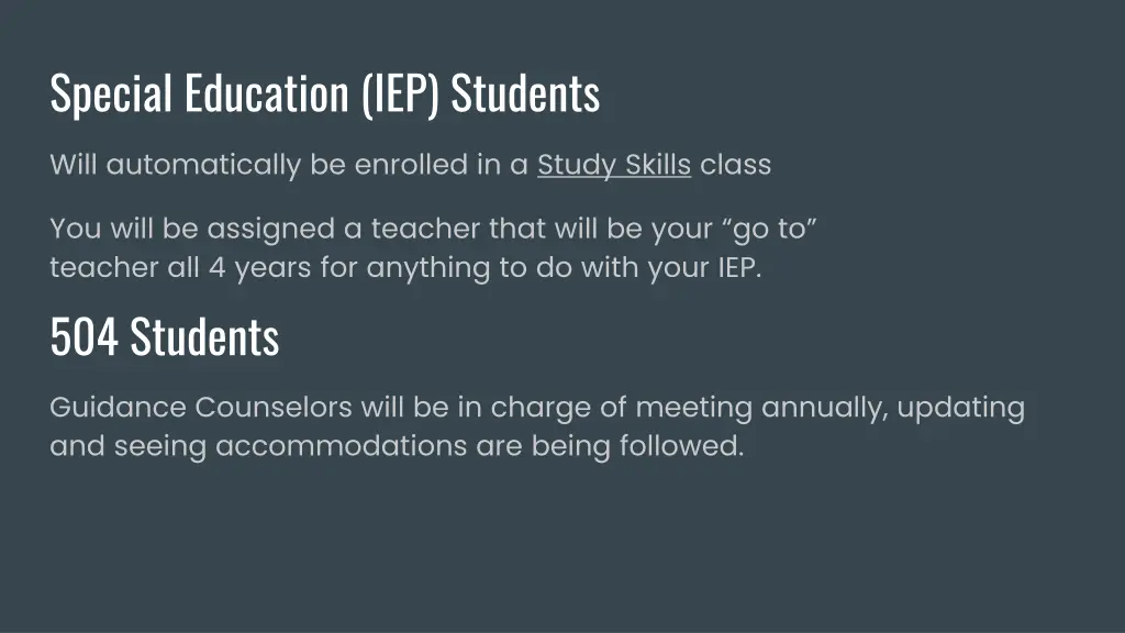 special education iep students