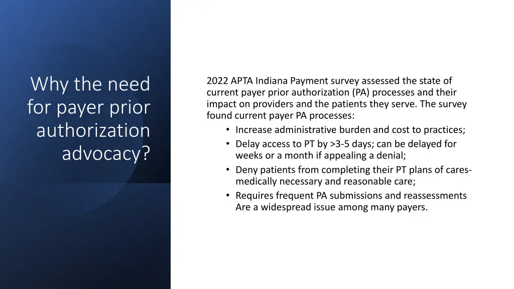 why the need for payer prior authorization