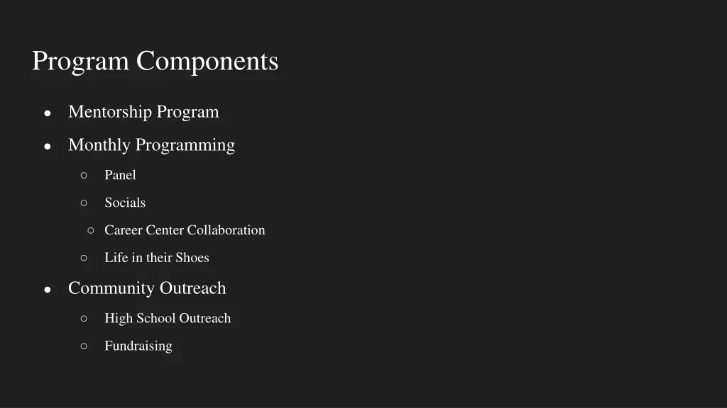 program components