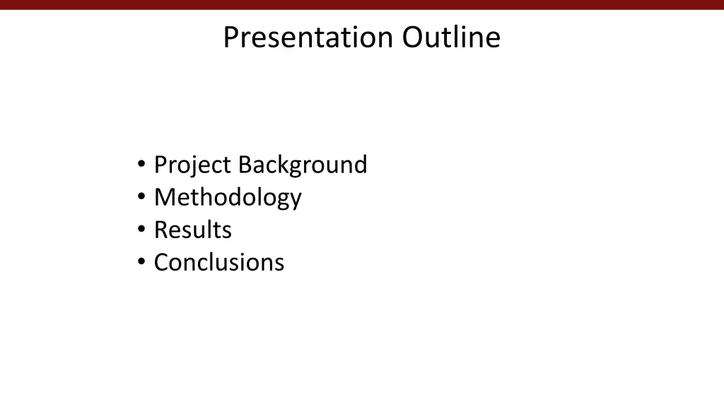 presentation outline