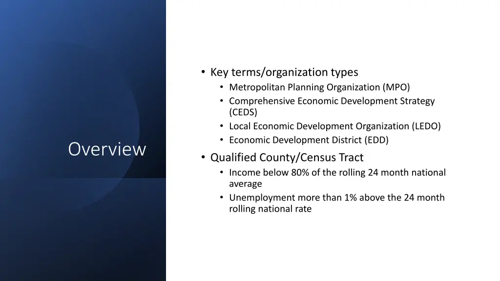 key terms organization types metropolitan