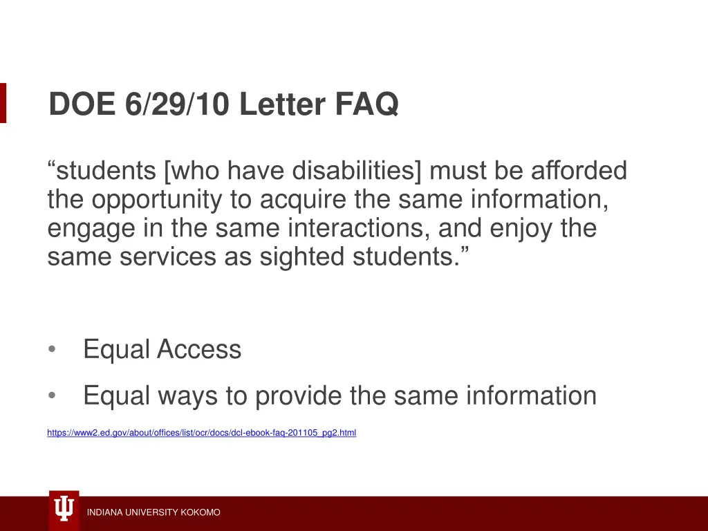 doe 6 29 10 letter faq