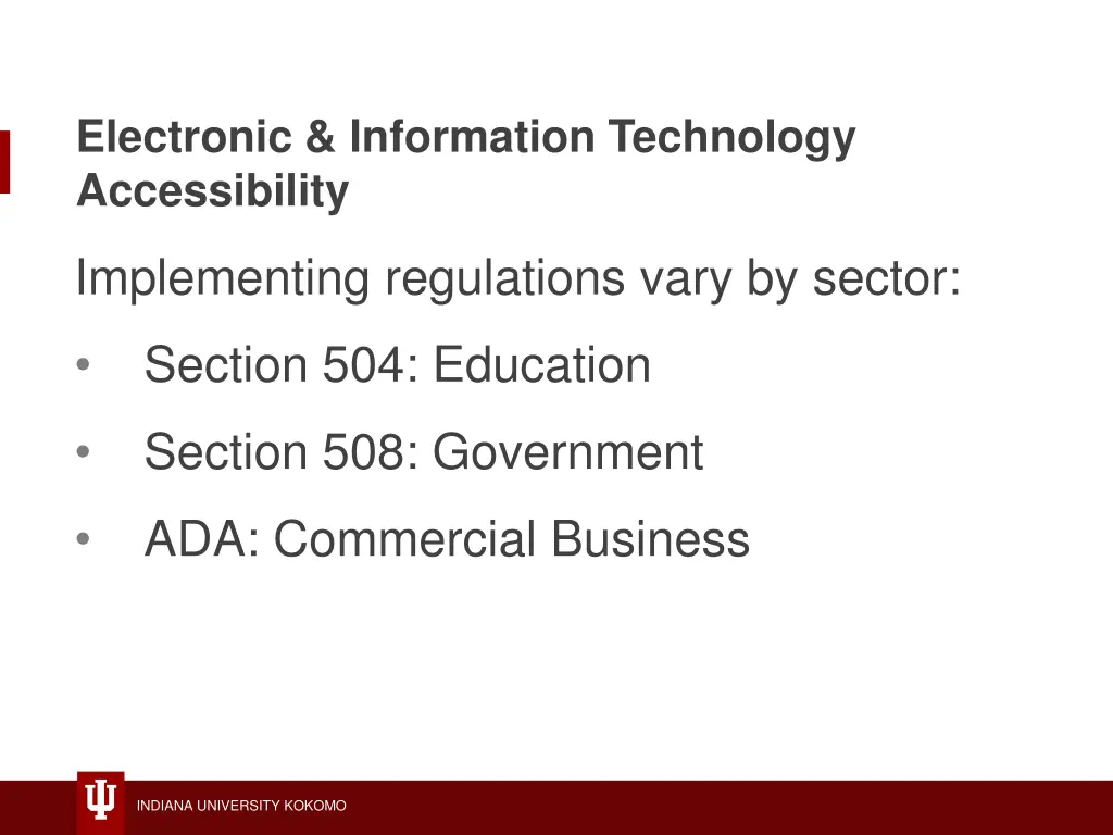 electronic information technology accessibility