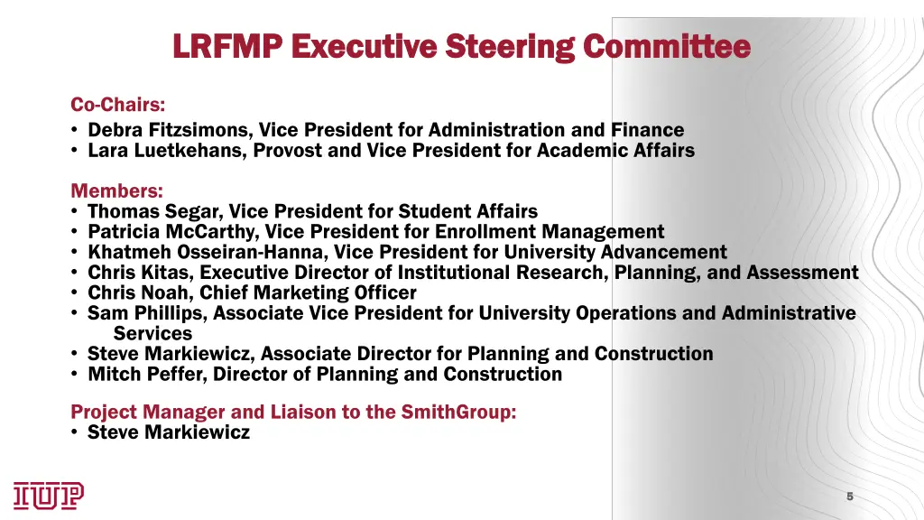 lrfmp executive steering committee lrfmp