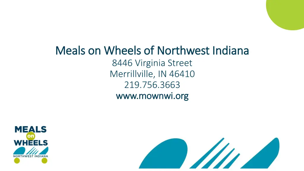 meals on wheels of northwest indiana meals