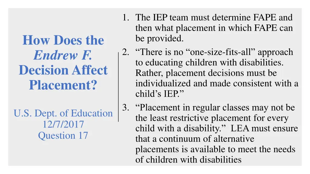 1 the iep team must determine fape and then what