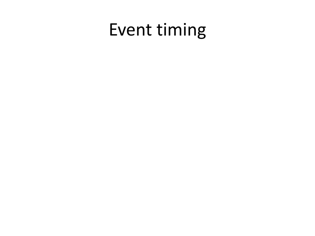 event timing