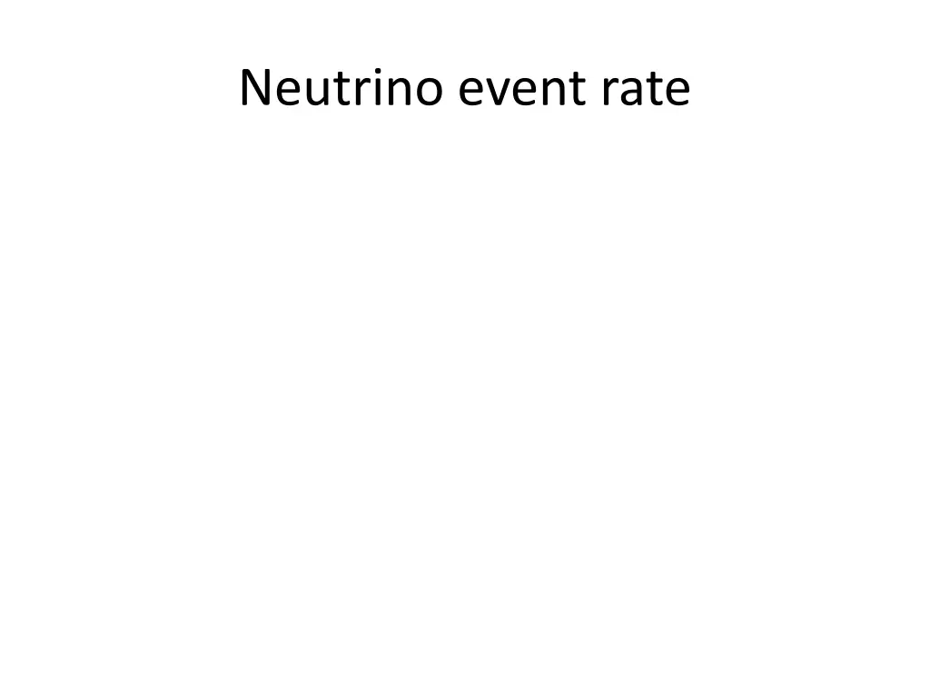 neutrino event rate